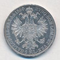 Ausztria 1860A 1Fl Ag "Ferenc József" T:1-,2 
Austria 1860A 1 Florin Ag "Franz Josep...