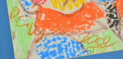 Cs. Németh Miklós (1934-2012): Csoportlép. Pasztell, papír, jelzett, üvegezett keretben 20×67 cm