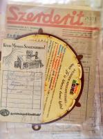 Kis vegyes nyomtatvány-okmány tétel: étlapok, számlák, reklámlapok, berakóba rendezve