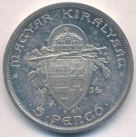 1938. 5P Ag "Szent István" T:1-,2
Adamo P8.1