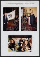 1995 Habsburg Ottó a XI. kerület zászlójának szentelésén, ciszterci templomban és gimnáziumban, 8 db...