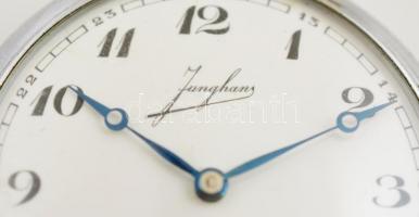 Junghans zsebóra, hibátlan számlappal, fém tokkal, nem működő szerkezettel