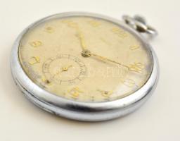 Doxa mechanikus, fém tokos zsebóra, működő állapotban, másodperc mutatóval d: 5 cm