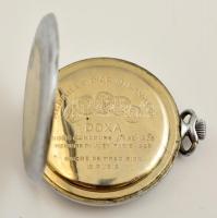 Doxa mechanikus, fém tokos zsebóra, működő állapotban, másodperc mutatóval d: 5 cm