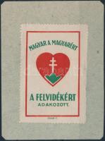 1921 Magyar a magyarért - A Felvidékért adakozott adománybélyeg lapra ragasztva