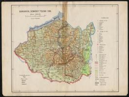 cca 1900-1930 2 db térkép, hajtásnál ragasztottak: Alsó-Fehér vármegye térképe, terv.: Gönczy Pál, 1...