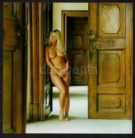 Peter Freitag: Akt, finoman erotikus fotó. Jelzett a hátoldalon. / Original erotic nude photo 21x21 cm