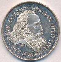 Lapis András (1942-) / Szabó Géza (1939-) 1987. "MÉE Szeged / Herman Ottó" Ag (35,77g/42.5mm) T:1(PP)