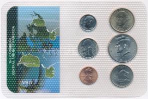 Amerikai Egyesült Államok 2008D 1c + 2004P 5c + 2008D 1d + 2005P 25c "50 állam negyeddollárosok...
