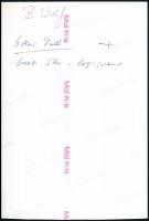 Louis Malle (1932-1995), francia filmrendező aláírása eredeti fotón. / French director, Original sig...