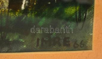 Imre István (1918-1983): Zsennye. Akvarell, papír, jelzett, üvegezett keretben, 50×70 cm