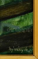 Ujváry Lajos (1925-2006): Erdélyi táj. Olaj, farost, jelzett, keretben, 60×80 cm