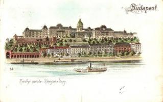 Budapest I. Királyi palota, litho (EK)