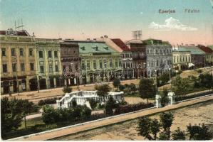 Eperjes, Presov; Fő utca és üzletek / main street with shops (EB)