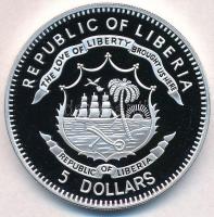 Libéria 2011. 5$ ezüstözött Cu "Nagy Hadvezérek / Jamamoto Iszoroku" T:PP 
Liberia 2011. ...