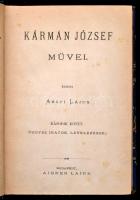 Kármán József művei II. kötet. (Vegyes iratok levelezések.) Kiadja: Abafi Lajos. Nemzeti Könyvtár XIII. kötet. Bp., 1880, Aigner Lajos, Wilckens F.C. és Fia-ny. Átkötött félvászon-kötés.