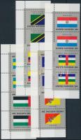 Zászló sor ívsarki négyescsíkokban, Flag set in corner stripes of 4
