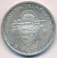 1938. 5P Ag "Szent István" T:1-,2 patina
Adamo P8.1