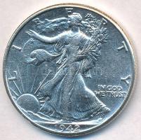 Amerikai Egyesült Államok 1942. 1/2$ Ag Walking Liberty T:2- USA 1942. 1/2 Dollar Ag Walking Liberty C:VF Krause KM#142