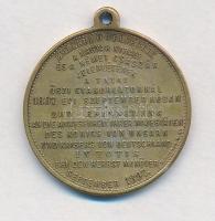 1897. "II Vilmos - I. Ferencz József" fém emlékérem füllel. "EMLÉKÜL Ő FELSÉGEIK A MA...