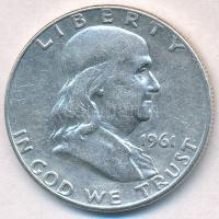 Amerikai Egyesült Államok 1961. 1/2$ Ag Franklin T:2- USA 1961. 1/2 Dollar Ag Franklin C:VF