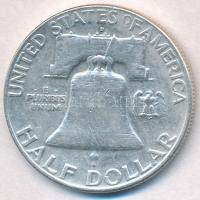 Amerikai Egyesült Államok 1961. 1/2$ Ag "Franklin" T:2-
USA 1961. 1/2 Dollar Ag "Fra...