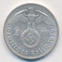 Német Harmadik Birodalom 1939A 2M Ag "Hindenburg" T:2
German Third Reich 1939A 2 Mark Ag ...