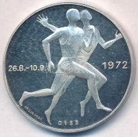 NSZK 1972. "XX. Nyári Olimpia München" jelzett Ag emlékérem, "0133" sorszámmal (...