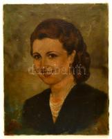 Glatz jelzéssel: Női portré. Olaj, vászon, sérült, 49×40 cm