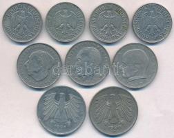 NSZK 1961-1991. 1M (4xklf) + 2M (3xklf) + 5M (2xklf) T:2,2-
FRG 1961-1991. 1 Mark (4xdiff) + 2 Mark...