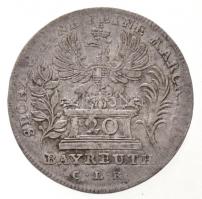Német Államok / Brandenburg-Bayreuth 1763CLR 20kr Ag "Frigyes Krisztián" (6,12g) T:2,2-
G...