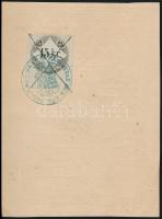 1860 Győr, Igazolási jegy, 15 kr okmánybélyeggel