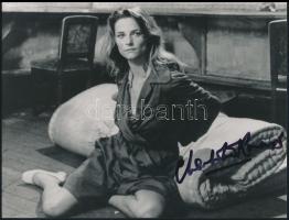 Charlotte Rampling (1946-) angol színésznő aláírt fotója / Autograph signature on photo 16x21 cm