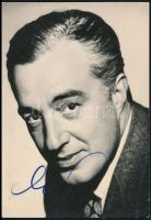 Vittorio de Sica (1901-1974) olasz rendező aláírt fotólapja / Autograph signature on photo 10x15 cm