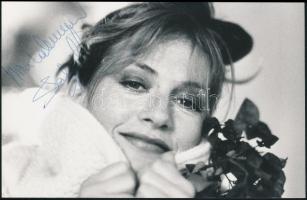 Isabelle Huppert (1953-) francia színésznő aláírt fotója / Autograph signature on photo 9x15 cm