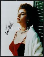 Sophia Loren (1934-) olasz színésznő  aláírt fotója  / Autograph signature on photo 20x25 cm