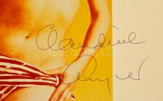Claudine Auger (1941-) francia színésznő  aláírt fotója  / Autograph signature on photo 20x25 cm
