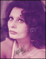 Sophia Loren (1934-) olasz színésznő aláírt fotója / Autograph signature on photo 20x25 cm