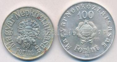 1973. 50Ft Ag + 100Ft Ag "Petőfi" pár T:BU