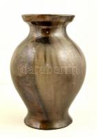 Bod Éva (1924-2004): Mázas kerámia váza, jelzett, apró hibával, m: 31,5 cm
