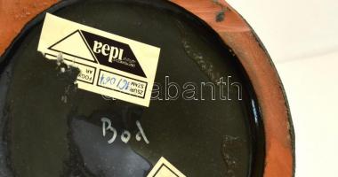 Bod Éva (1924-2004): Mázas kerámia váza, jelzett, apró hibával, m: 31,5 cm
