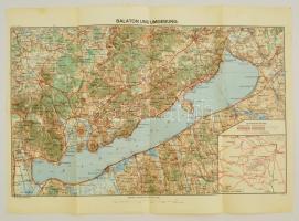cca 1930 A Balaton és környékének térképe. /Map of the Balaton 45x32 cm