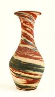 Bod Éva (1924-2004):Festett kerámia váza, jelzett, hibátlan, m:36 cm