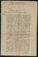 1898 Kossuth Lajos 1849-ben a szabadságharc bukásakor írt végrendeletének facsimile másolata.