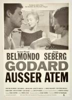 Jean Luc Godard Kifulladásig c. filmjének plakátja. Poster Jean-Luc Godard: A Bout de Souffle Paris, 60x84 cm