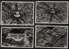 cca 1940 Párizs német katonai légi felvételeken 5 db légifelvétel / Luftgaukommando 5 birds eye view of Paris 17x12 cm
