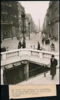 1937 Párizs. metróállomás, hírügynökségi fotó / Paris, subway station Press photo. 13x18 cm