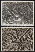 cca 1940 Párizs 4 db légifelvétel / 4 birds eye view of Paris 17x12 cm