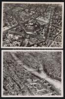 cca 1940 Párizs 4 db légifelvétel / 4 birds eye view of Paris 17x12 cm