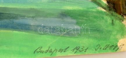 Olvashatatlan jelzéssel: Budapest 1931. Vegyes technika, papír, 44×60 cm